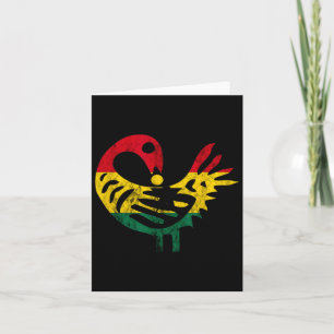 Sankofa African Bird Ghanese Flag Pride Juneteenth Card