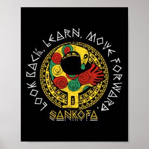 Sankofa Black History Month Adinkra Ghana  Poster