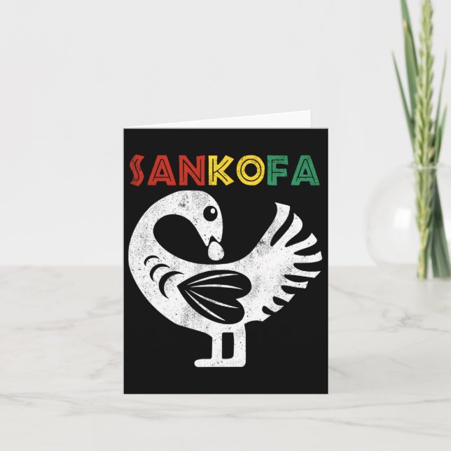 Sankofa Juneteenth Ghana Adinkra Symbol Sankofa  Card (Front)