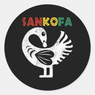 Sankofa Juneteenth Ghana Adinkra Symbol Sankofa Classic Round Sticker