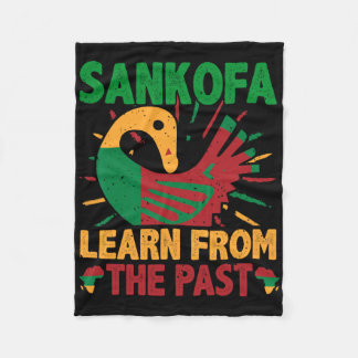 Sankofa Symbol And Adinkra Ghana For Black History Fleece Blanket