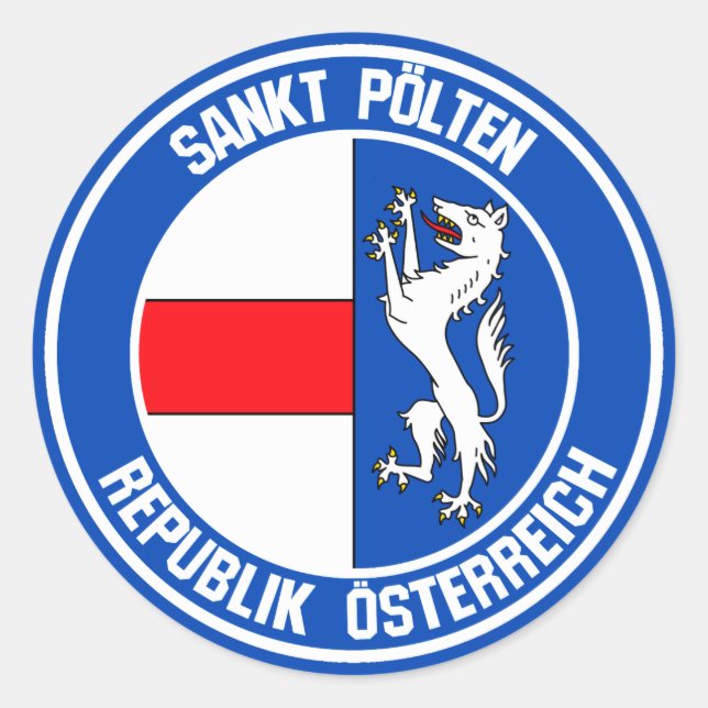 Sankt Pölten Round Emblem Classic Round Sticker (Front)
