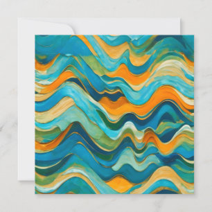"Sanlúcar" Blue Green Orange Waves