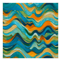 "Sanlúcar" Blue Green Orange Waves