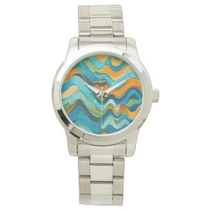 "Sanlúcar" Blue Green Orange Waves Watch