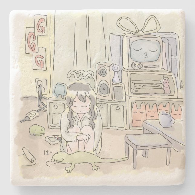 Sanna Nagare Stone Coaster (Front)