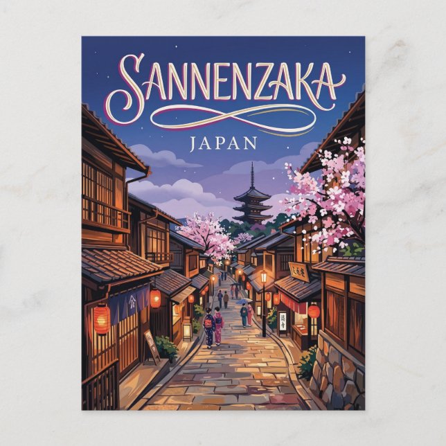 Sannenzaka Slope Japan Postcard (Front)