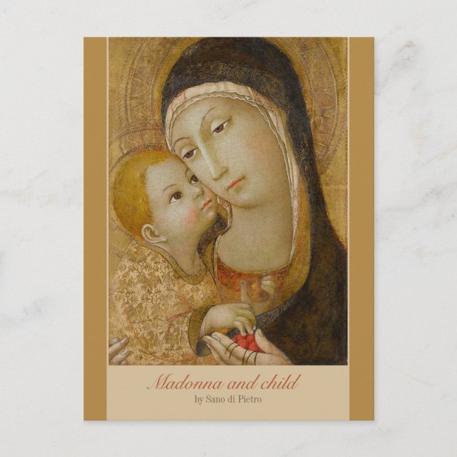 Sano di Pietro Tenderness madonna and child CC1080 Postcard (Front)