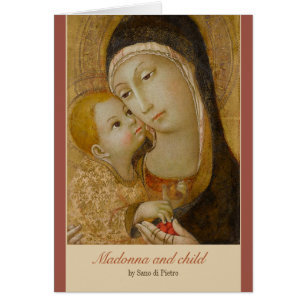 Sano di Pietro Tenderness madonna CC1081 Card