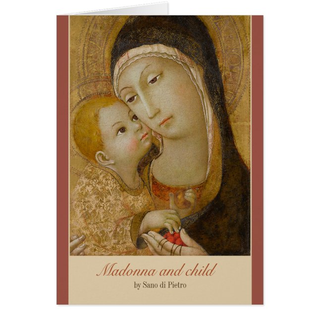 Sano di Pietro Tenderness madonna CC1081 Card (Front)