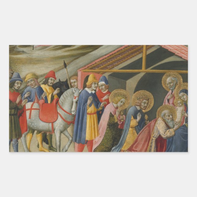 Sano di Pietro - The Adoration of the Magi Rectangular Sticker (Front)