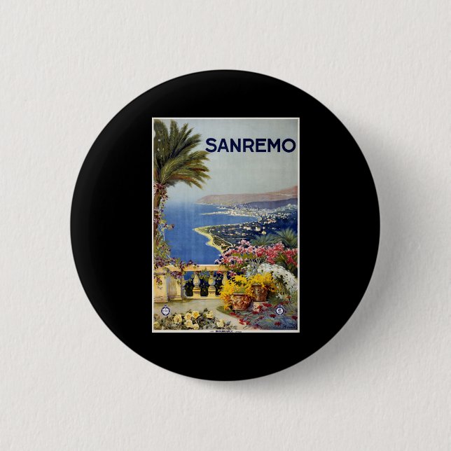 Sanremo 6 Cm Round Badge (Front)