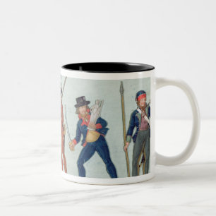 Sans Culotte Lighting his Pipe Two-Tone Coffee Mug