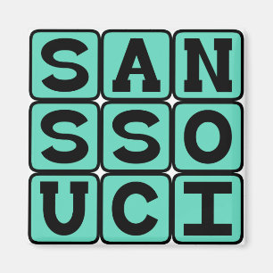 Sans Souci, No Worries Latin Phrase Magnet