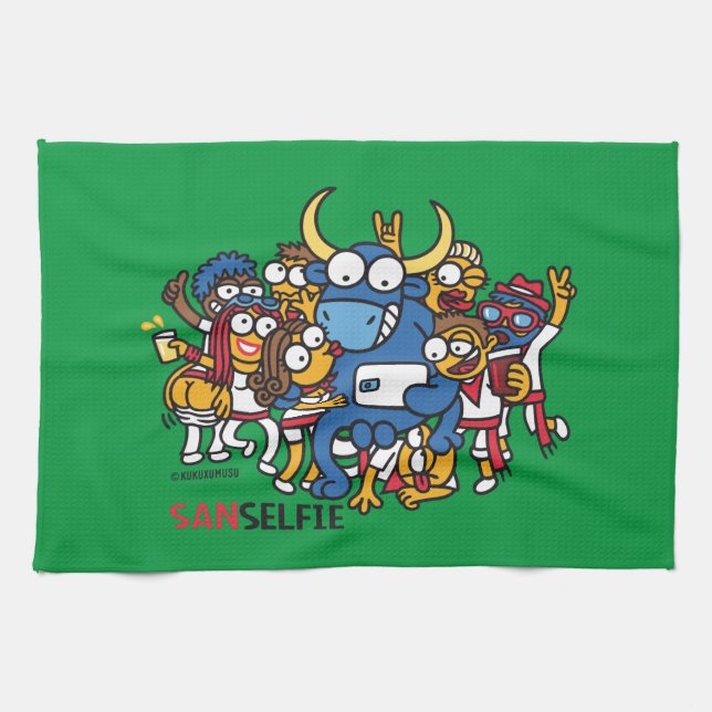 Sanselfie Tea Towel (Horizontal)