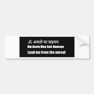sanskrit mantra for enlightenment bumper sticker