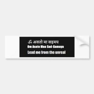 sanskrit mantra for enlightenment bumper sticker