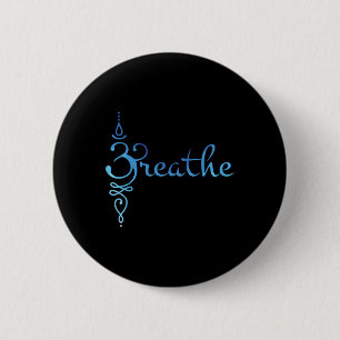 Sanskrit Zen Yoga Meditation Breathing Symbol 6 Cm Round Badge