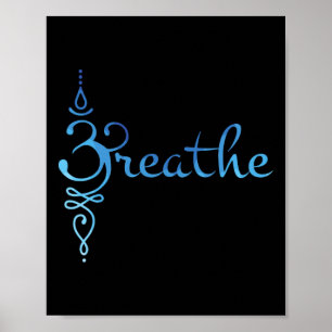 Sanskrit Zen Yoga Meditation Breathing Symbol  Poster