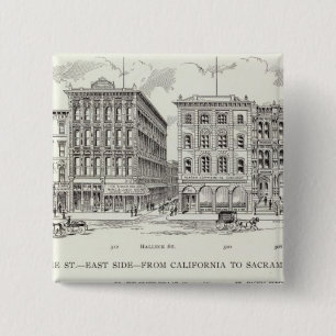 Sansome East side California and Sacramento 15 Cm Square Badge
