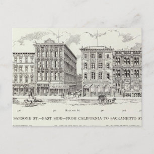 Sansome East side California and Sacramento Postcard