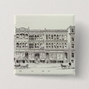 Sansome West side Pine and California 15 Cm Square Badge