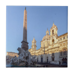 Sant Agnese Church at the Piazza Navona - Rome Ceramic Tile