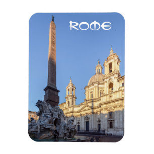 Sant Agnese Church at the Piazza Navona - Rome Magnet