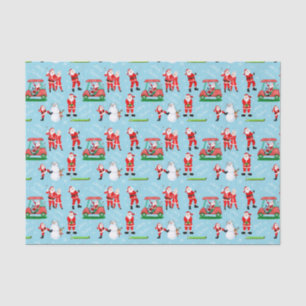 Sant Clause Christmas Golf Fun Tissue Paper