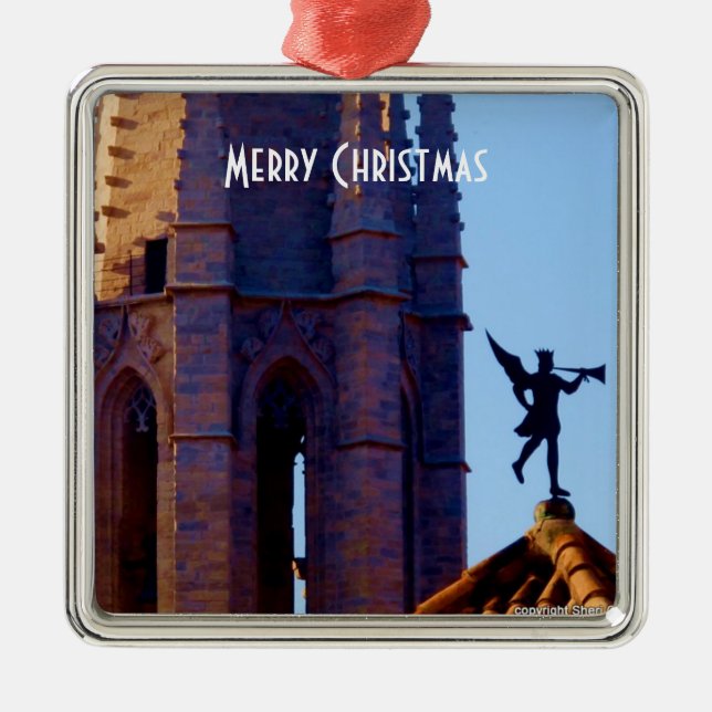 Sant Feliu Cathedral, Girona, Spain Metal Tree Decoration (Front)