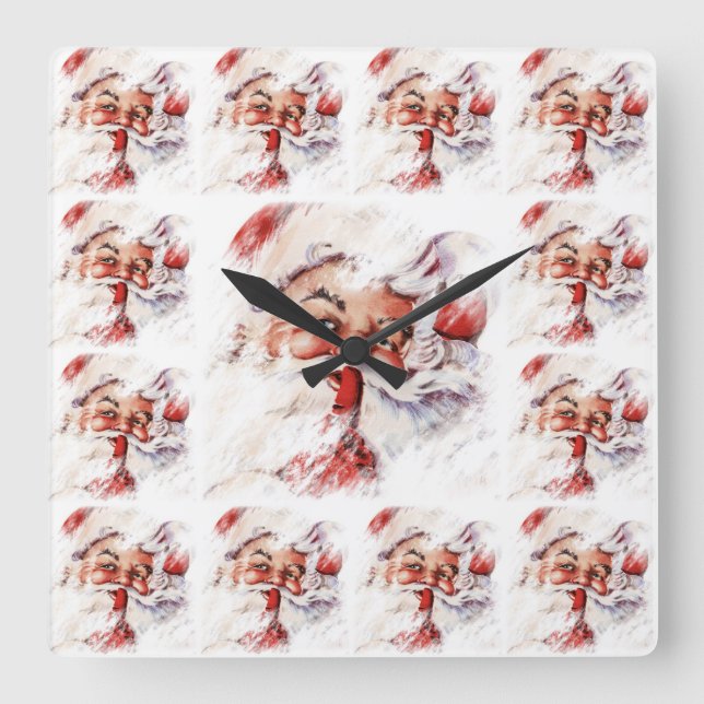 Santa 024 square wall clock (Front)