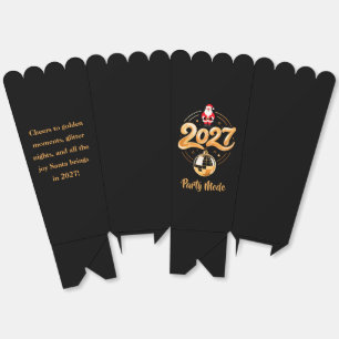 Santa 2027 Party Mode Gold Disco Christmas Favour Box