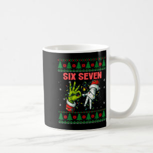 Santa 67 Christmas Ugly Sweater Fingers Six Seven Coffee Mug