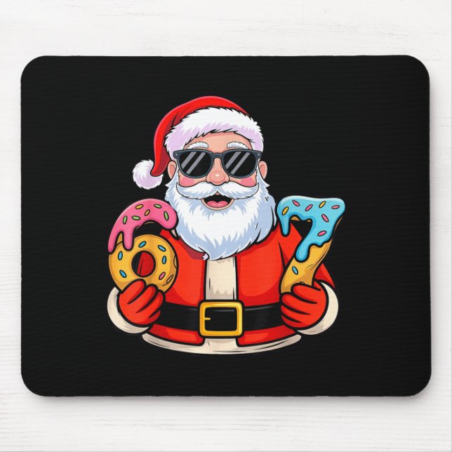 Santa 67 Ice Cream Drip Christmas  Mouse Pad (Front)