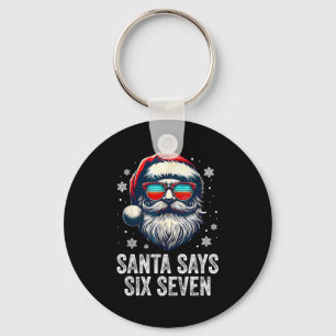Santa 67 Meme Funny Six Seven Christmas Xmas Pajam Key Ring