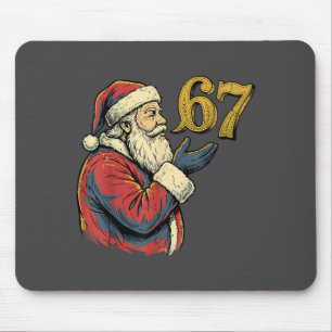 Santa 67 Number Funny Christmas Meme Se  Mouse Pad