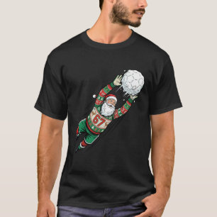 Santa 67 Soccer Goalie Ugly Sweater Funny Christma