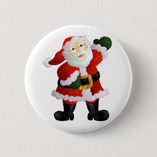 Santa 6 Cm Round Badge