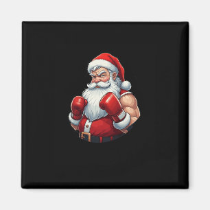 Santa A Boxer Funny Christmas Boxing Ho Ho-ly Knoc Magnet