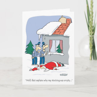 Santa accident holiday card
