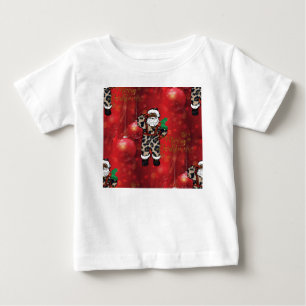 santa african leopard claus red baby T-Shirt