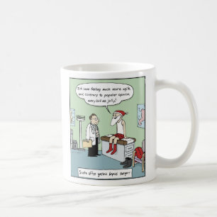 Santa After Gastric Bypass Surgery   Humourous Xma Coffee Mug