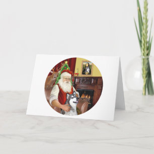 Santa-AlaskanMalamute Holiday Card