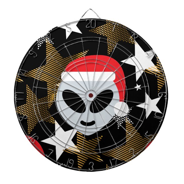 santa alien emoji dartboard (Front)
