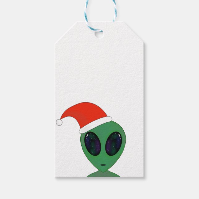 Santa alien gift tags (Front)
