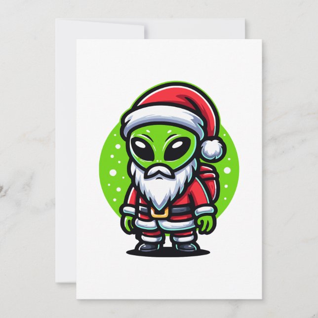 Santa Alien Holiday Card (Front)