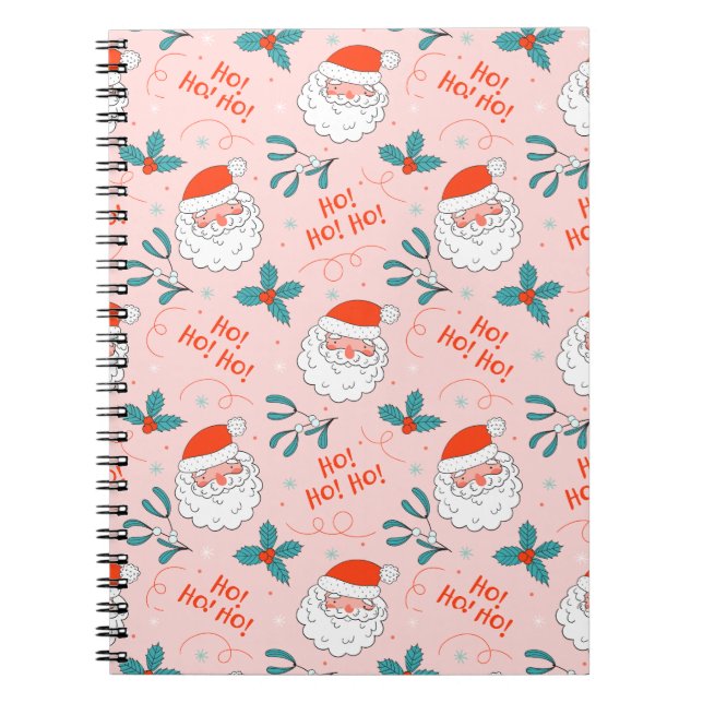 Santa all over print Joyful Greetings collection Notebook (Front)