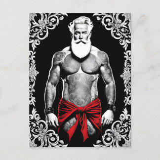 Santa also wishes a happy feast postcard