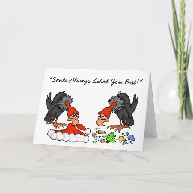 Santa Always Liked You Best Christmas Card (Front)