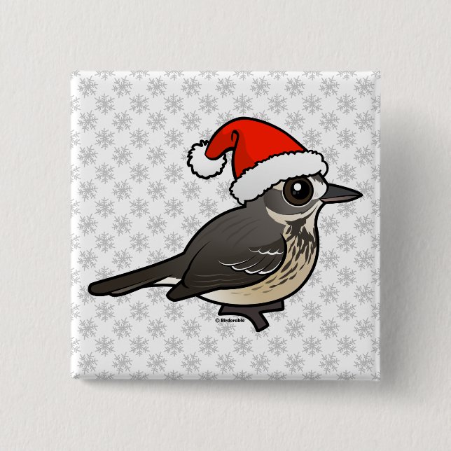 Santa American Pipit 15 Cm Square Badge (Front)